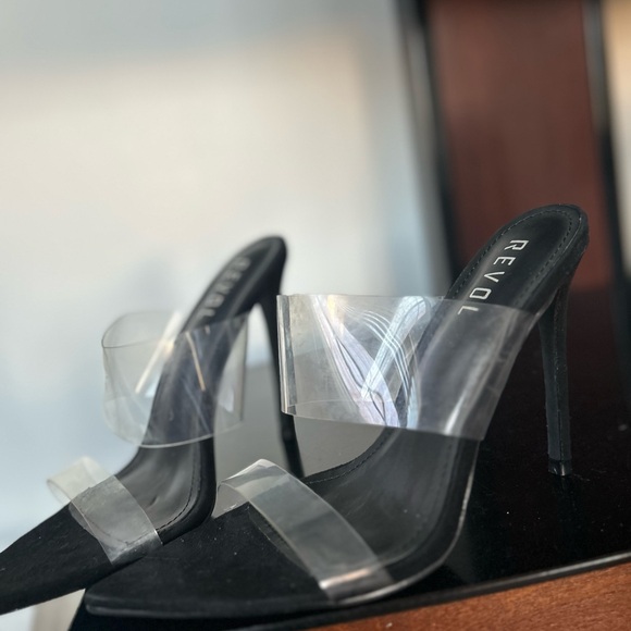 Revo Shoes - Revo Black Women's Heels Revo Black and Clear Women's Heels 8.5